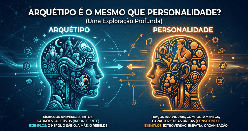 Firefly Gemini Flash crie uma imagem 1200x628 que ilustre um artigo arquetipo e o mesmo que personalidade 109988